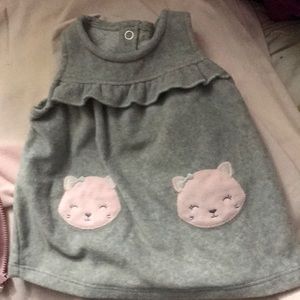 Jumper dress and a jacket w/ a bib